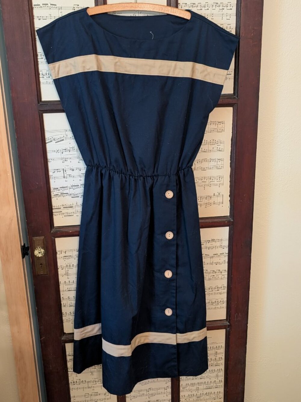 Vintage, Handmade, Navy blue Sailor dress
